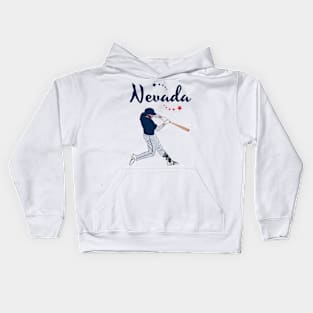 Nevada USA Baseball Kids Hoodie